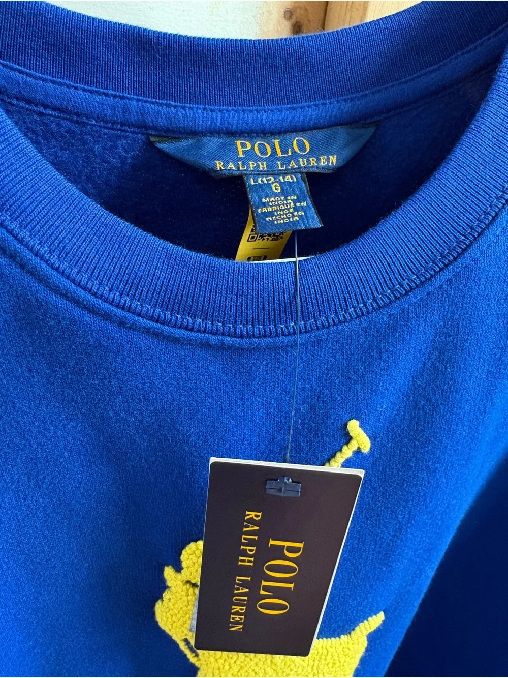 Polo by Ralph Lauren Royal Blue Fleece Dress with Yellow Pony